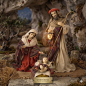 Preview: Wundervolle Ankleidefiguren Heilige Familie 3-tlg., ca. 40 cm, K 117-01